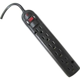 6 OUTLET POWER STRIP PLASTIC 750J 20 FT