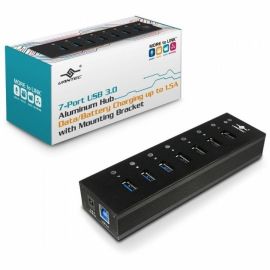 7-PORT USB 3.0 ALUMINUM HUB WITH 12V/3A PREMIUM POWER ADAPTER