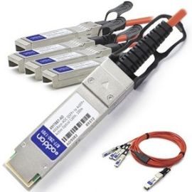 AddOn Cisco QSFP-4X10G-AOC10M Compatible TAA Compliant 40GBase-AOC QSFP+ to 4xSFP+ Direct Attach Cable (850nm, MMF, 10m)
